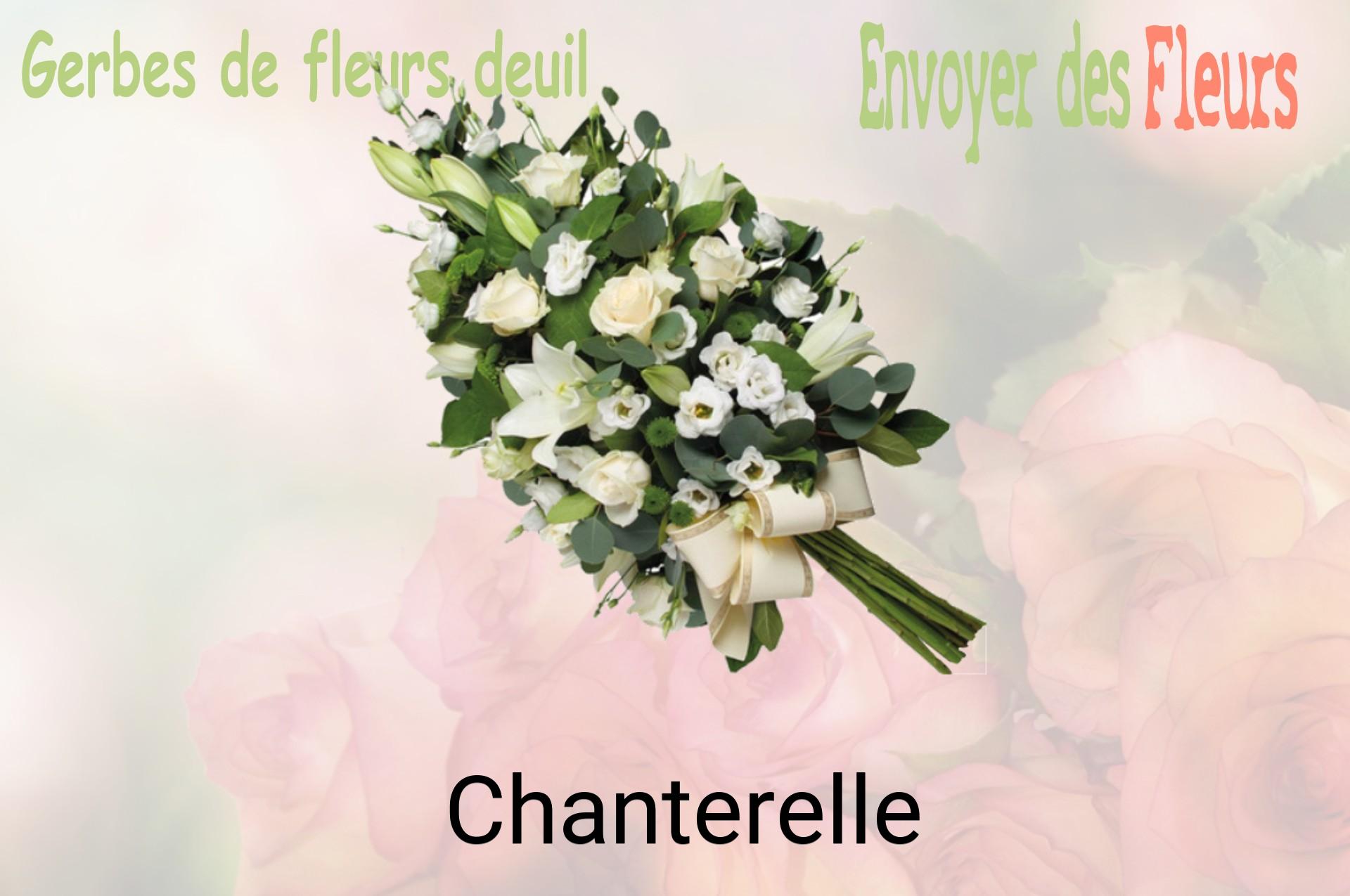 Gerbe de fleurs de deuil livrée à Chanterelle